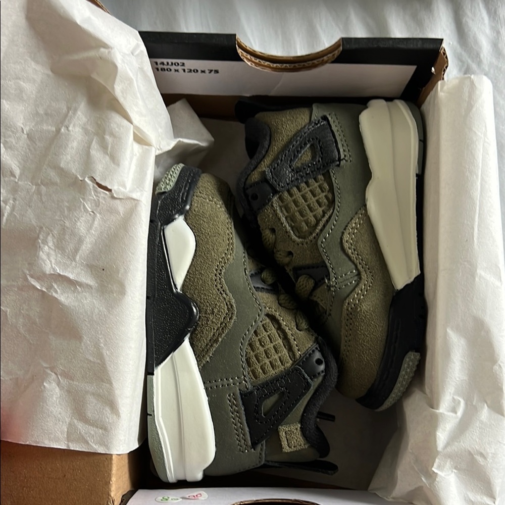 Jordan 4 retro se craft (td) Kids Olive Green Sneakers